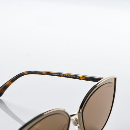 Chanel Metal Cat Eye Sunglasses 4222 Gold 5 of 9