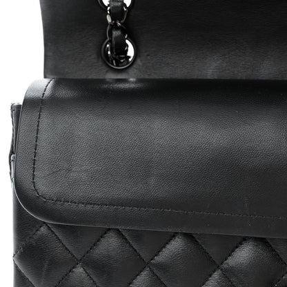 Chanel Lambskin Quilted Medium Double Flap So Black 14 of 15
