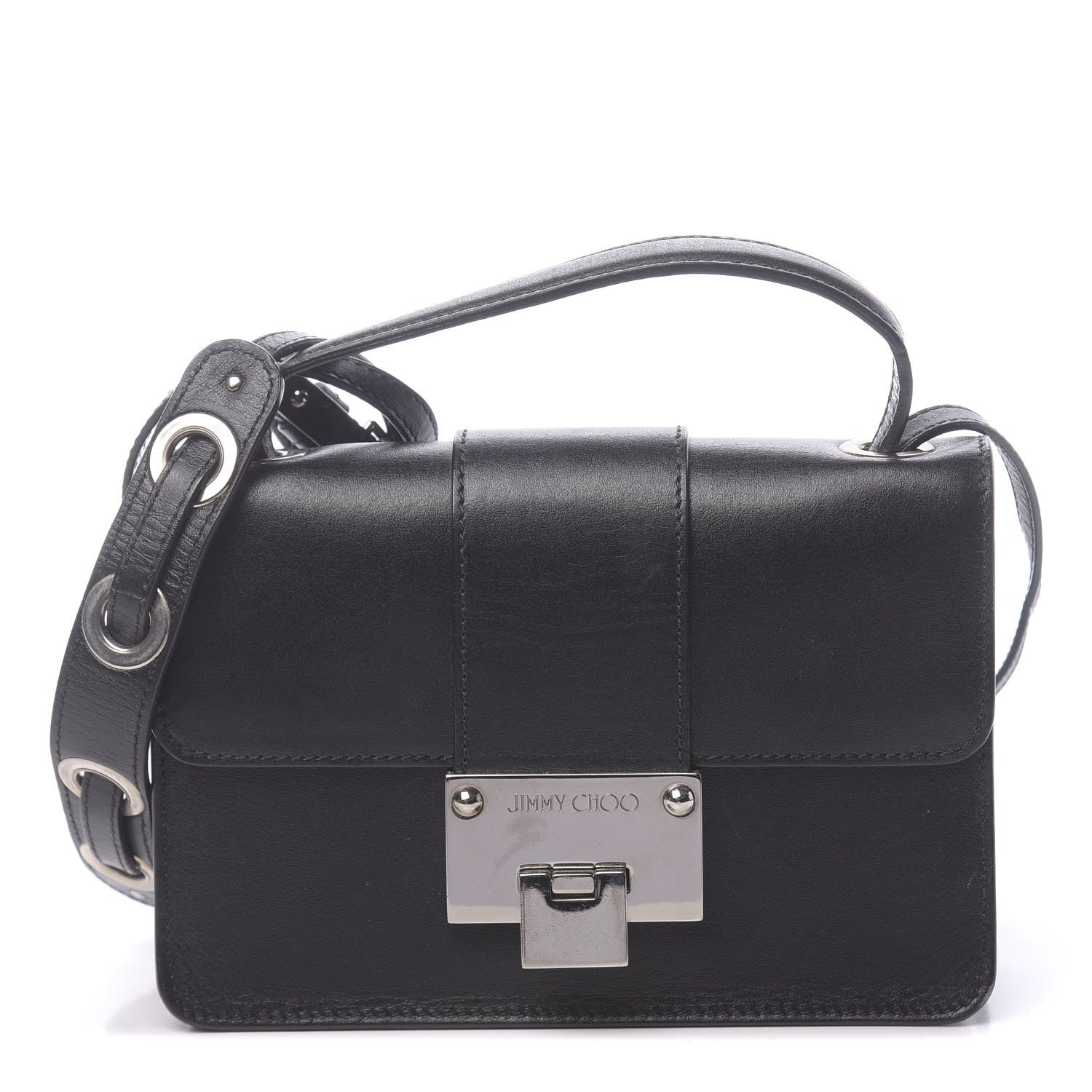Jimmy Choo Calfskin Rebel Crossbody Bag Black 1 of 10