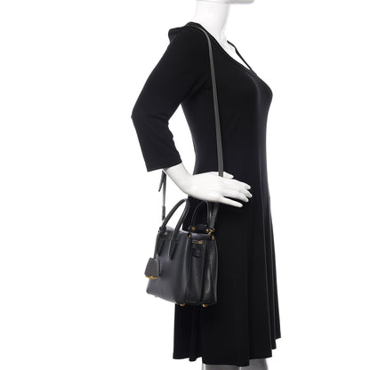 MCM Grained Calfskin Mini Milla Tote Phantom Grey 2 of 12