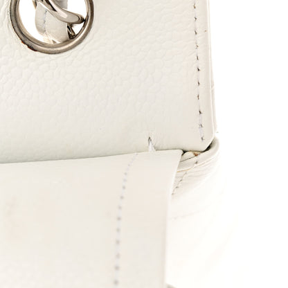 Chanel Caviar Quilted Jumbo Double Flap White 13 of 20