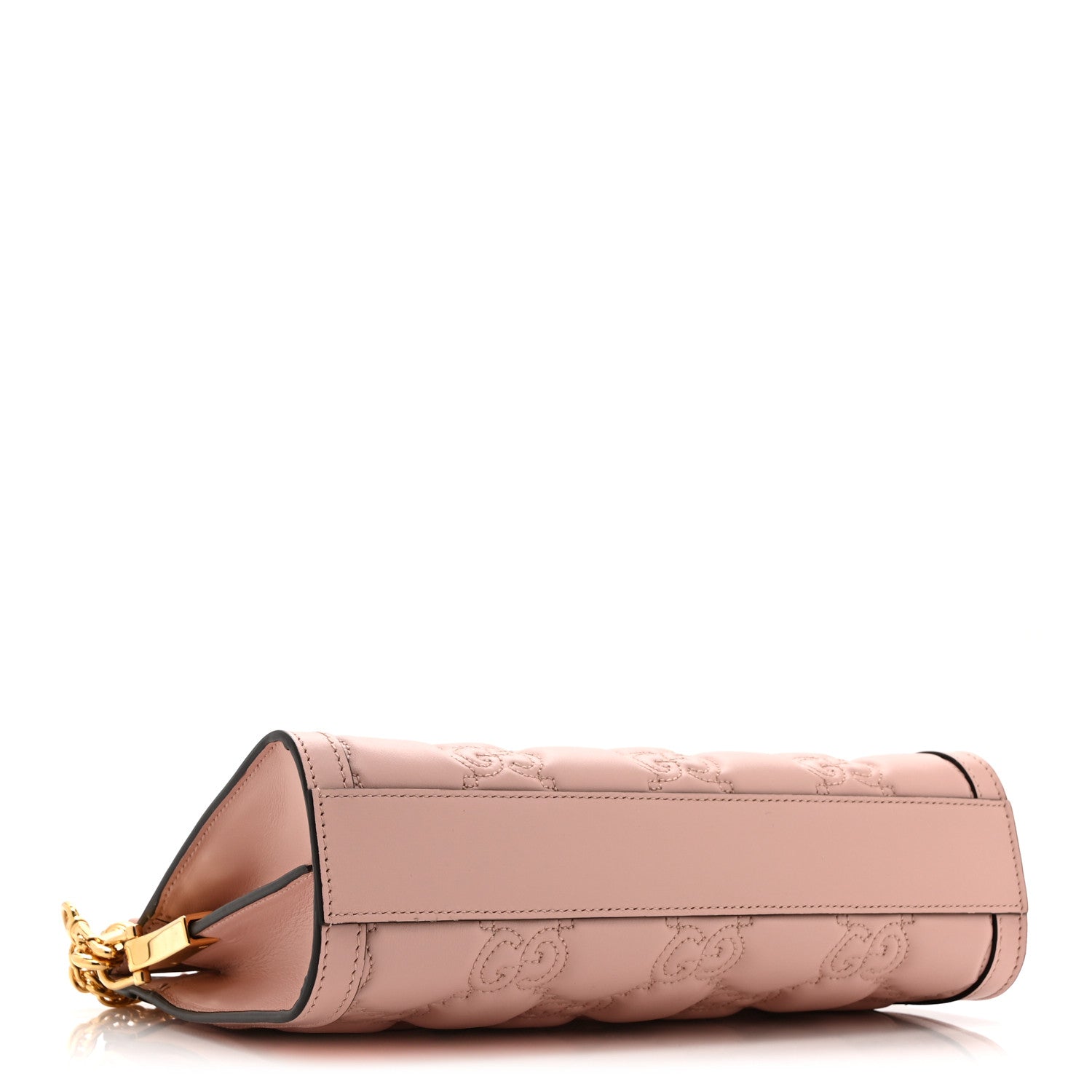 Gucci Calfskin GG Matelasse Small Slim Chain Shoulder Bag Perfect Pink Natural 4 of 11