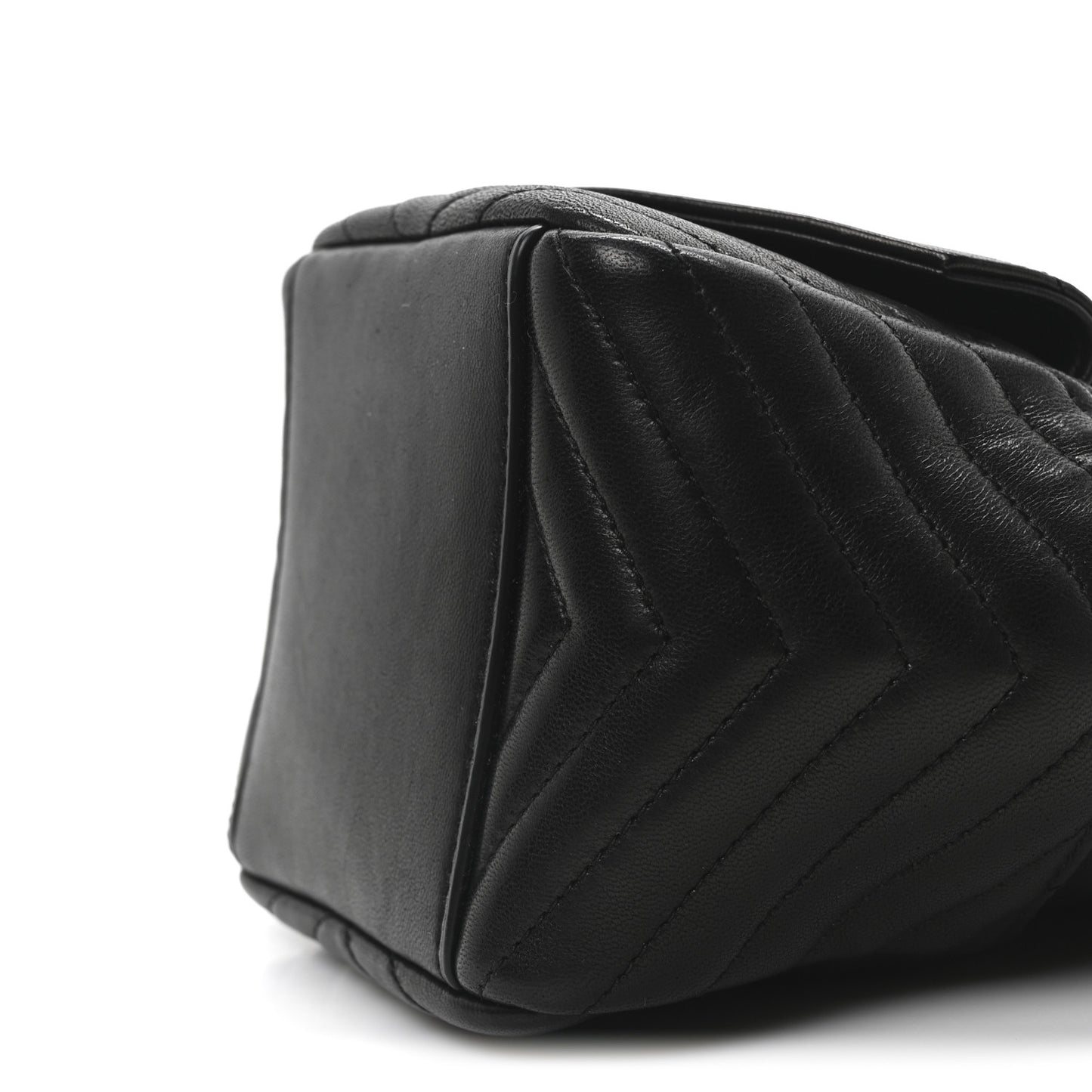 Lambskin Matelasse Monogram Joe Nano Bucket Bag Black