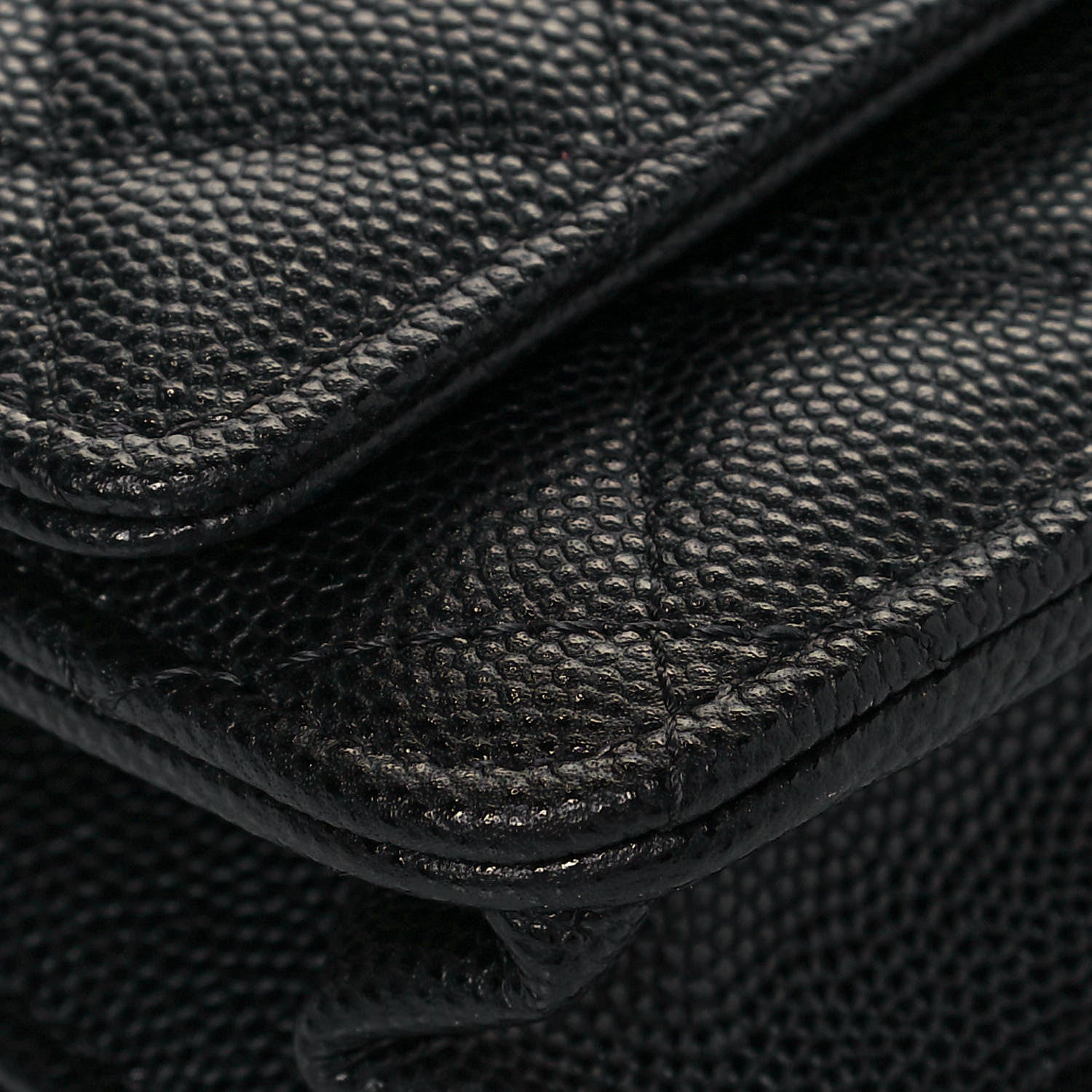 Chanel Caviar Quilted Wallet With Charms On Chain WOC Black 10 of 15