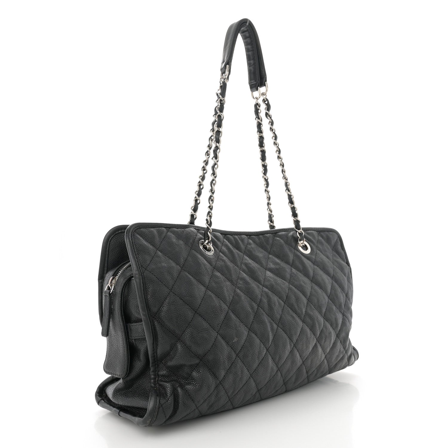 Chanel Caviar Quilted French Riviera Tote Black 3 of 16