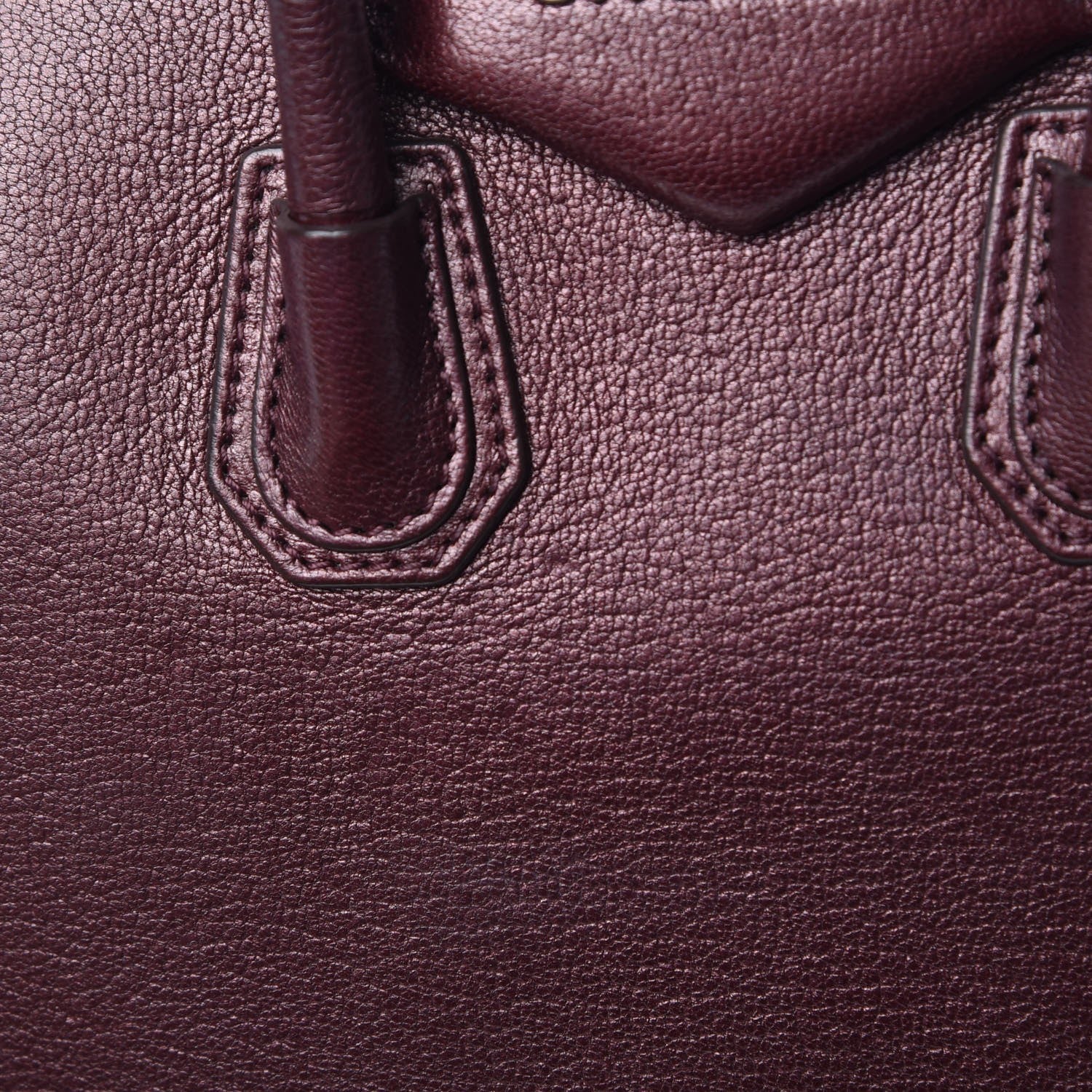 Givenchy Metallic Sugar Goatskin Mini Antigona Oxblood 8 of 14