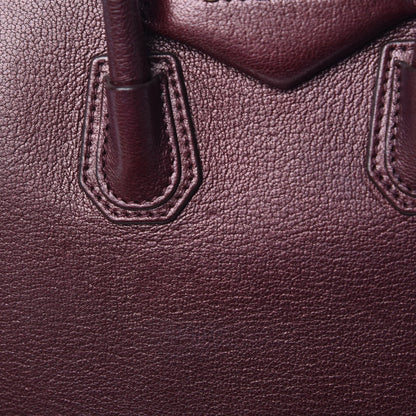 Givenchy Metallic Sugar Goatskin Mini Antigona Oxblood 8 of 14