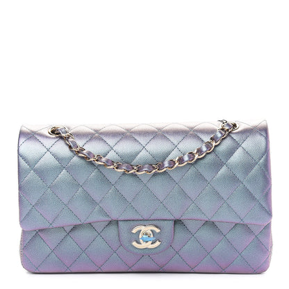 Chanel Iridescent Caviar Quilted Medium Double Flap Dark Blue 1 of 9