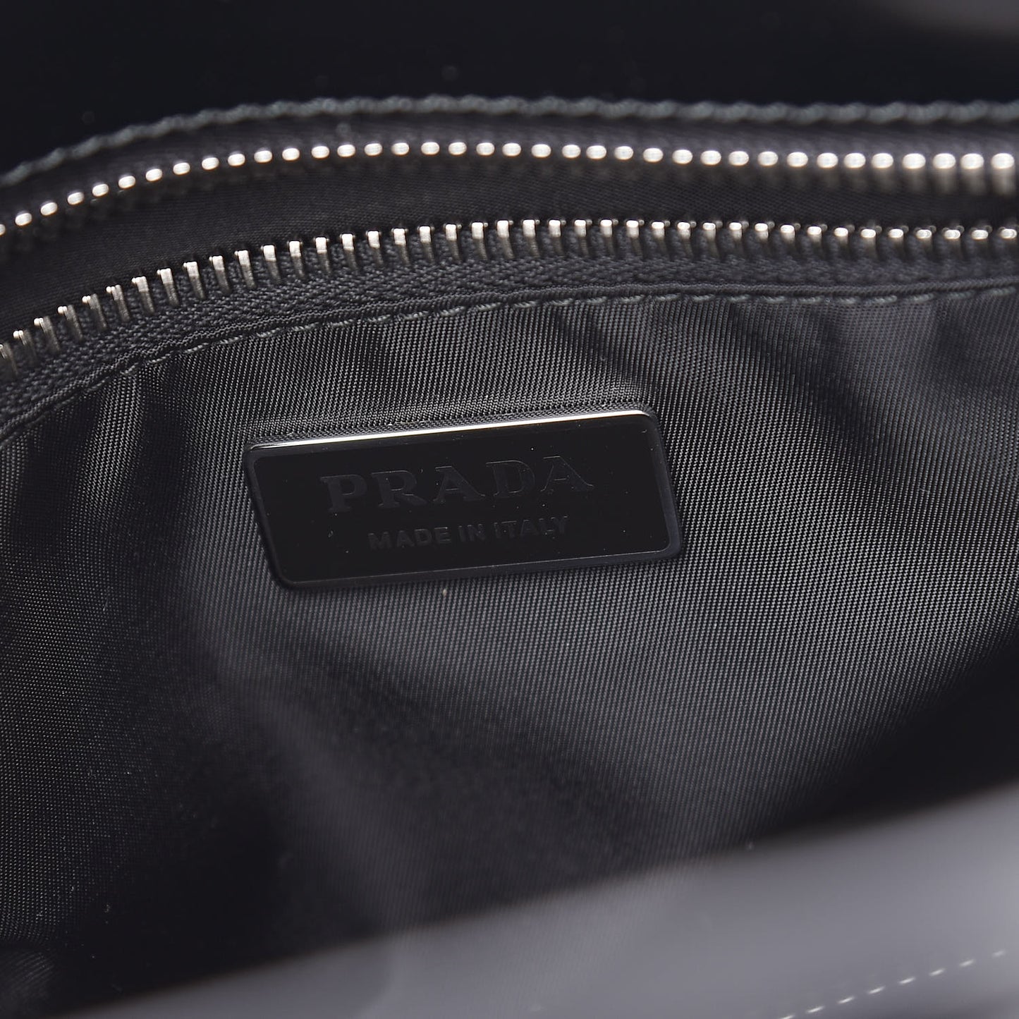 Tessuto Nylon Spazzolato Small Ouverture Top Handle Bag Black