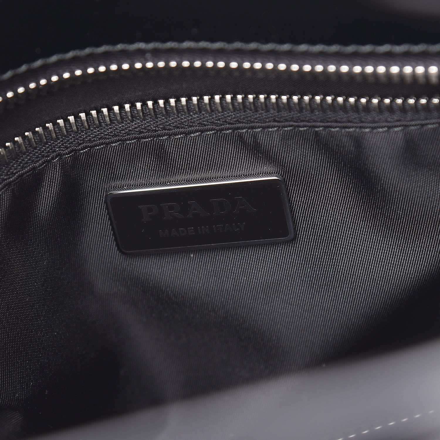 Prada Tessuto Nylon Spazzolato Small Ouverture Top Handle Bag Black 7 of 10