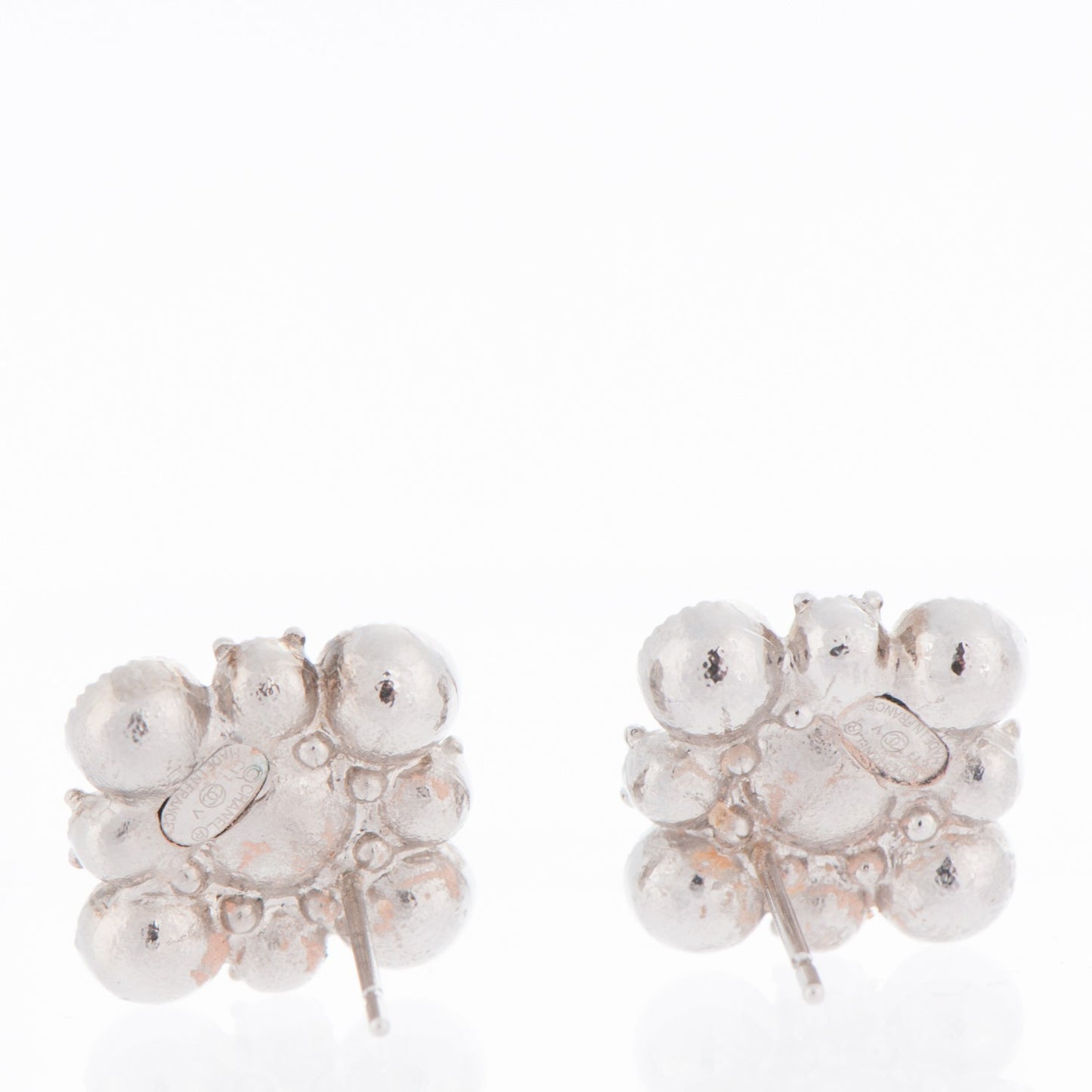 Crystal CC Earrings Silver