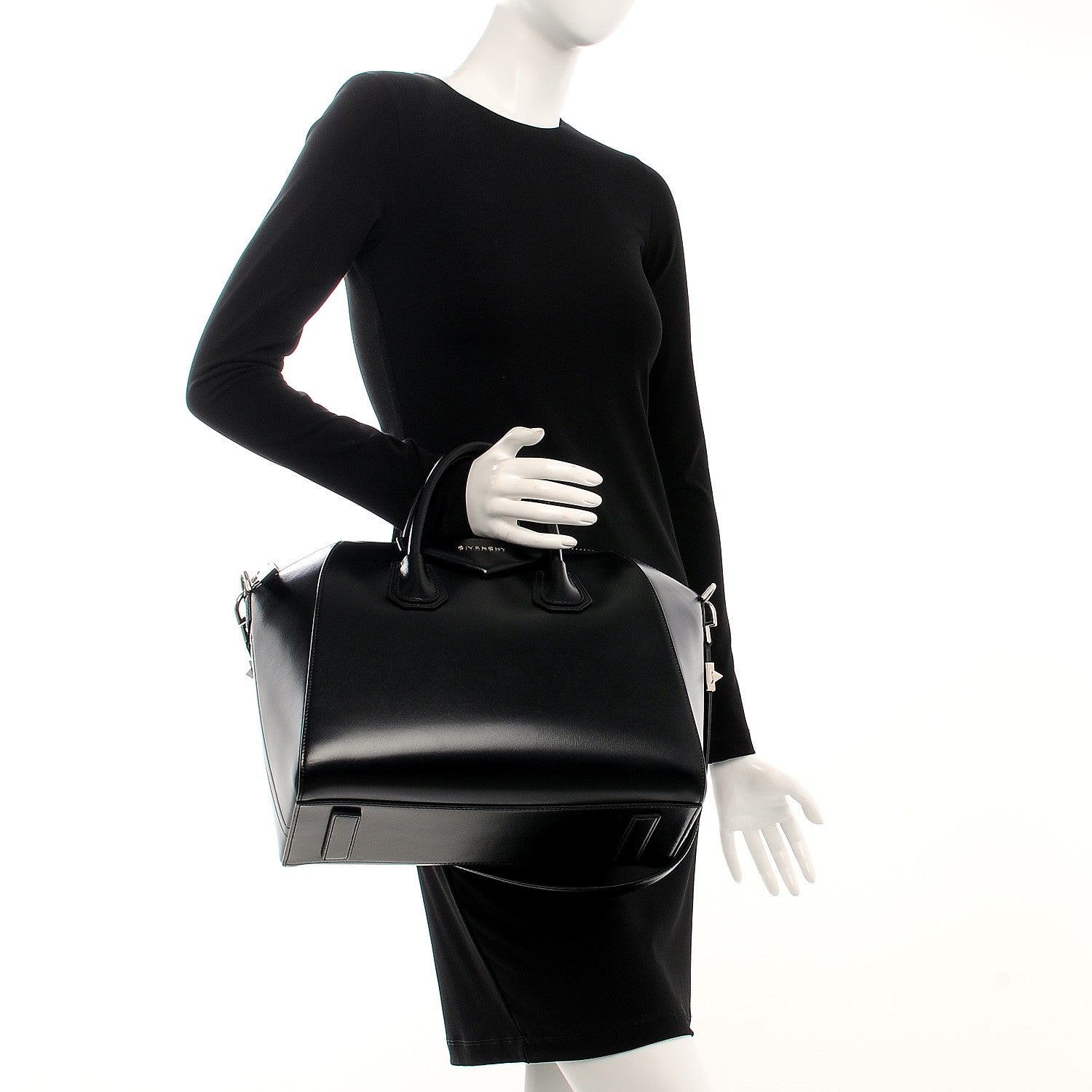 Givenchy Shiny Lord Calfskin Medium Antigona Black 3 of 9