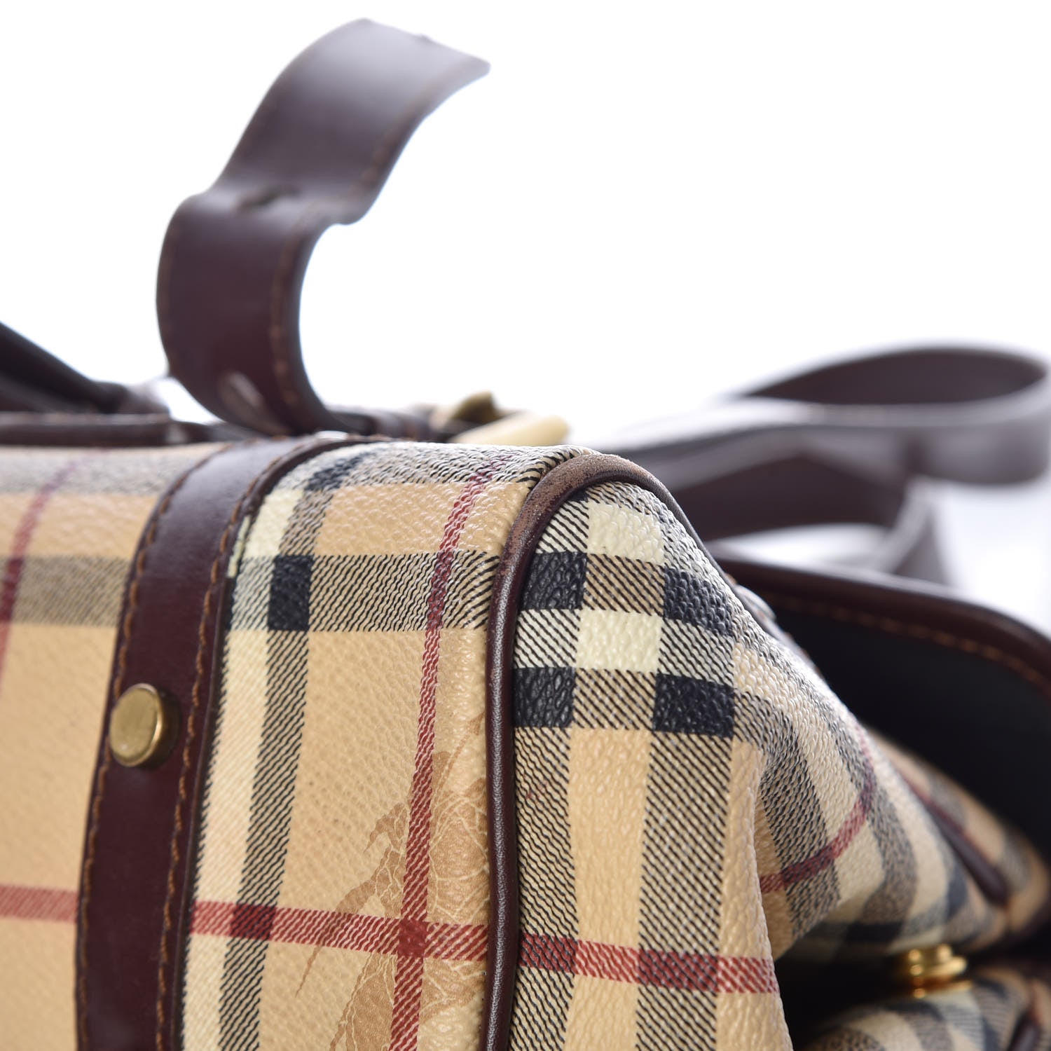 Burberry Haymarket Check Buckle Satchel 27 of 30