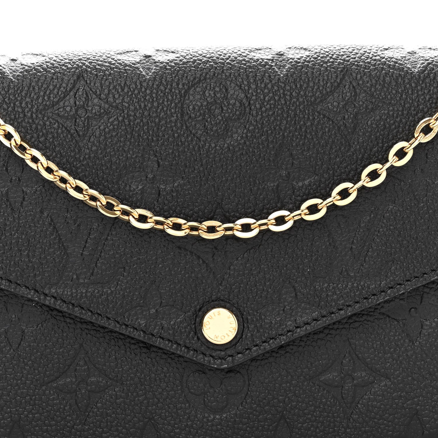 Louis Vuitton Empreinte Pochette Felicie Chain Wallet Black 7 of 9