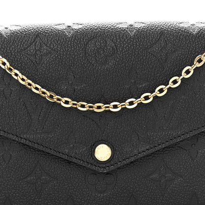 Louis Vuitton Empreinte Pochette Felicie Chain Wallet Black 7 of 9