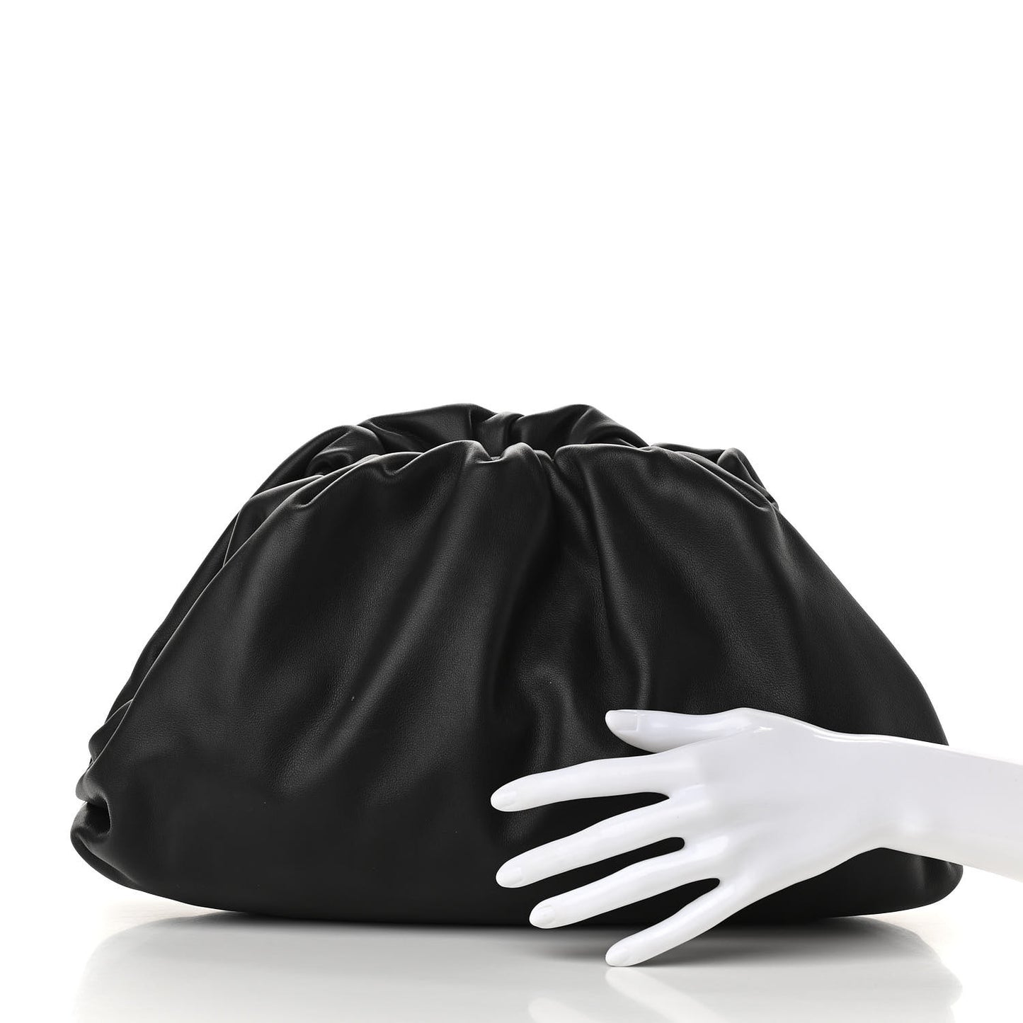 Smooth Butter Calf The Pouch Oversized Clutch Black