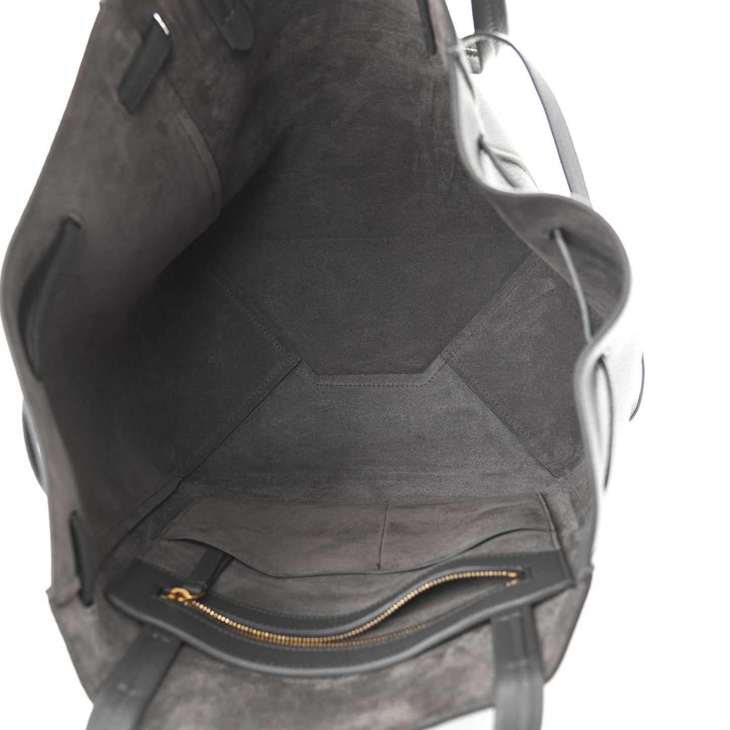 Soft Grained Calfskin Small Belt Cabas Phantom Grey