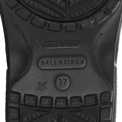 Balenciaga X CROCS Rubber Textured Spiked Womens Platform Sandals 37 Black 7 of 12