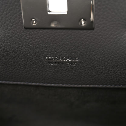 Salvatore Ferragamo Calfskin Medium Studio Soft Bag Grey 7 of 10