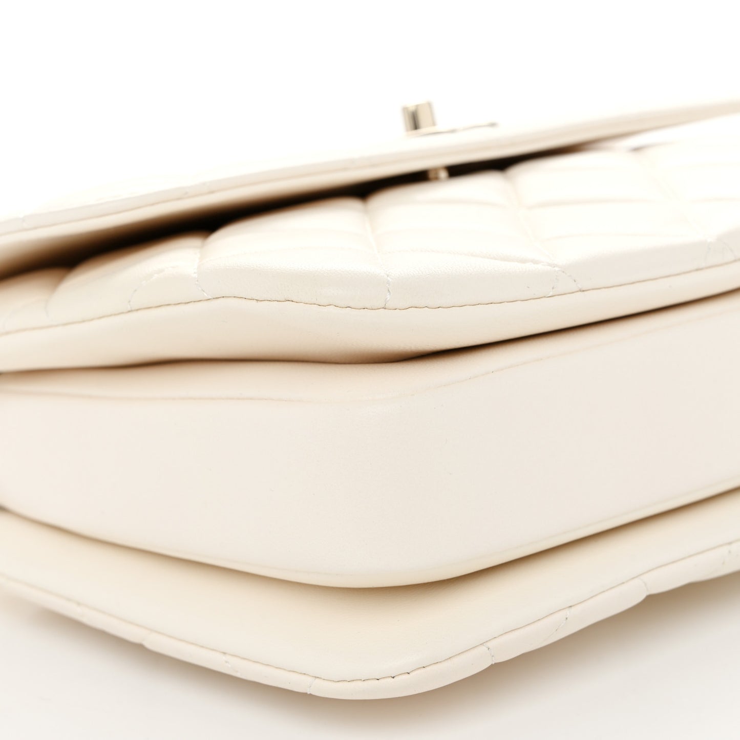 Lambskin Quilted Small Trendy CC Dual Handle Flap Bag White
