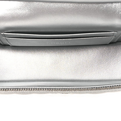 Chanel Metallic Caviar Quilted Trendy Handle Slim Vanity Silver 4 of 10