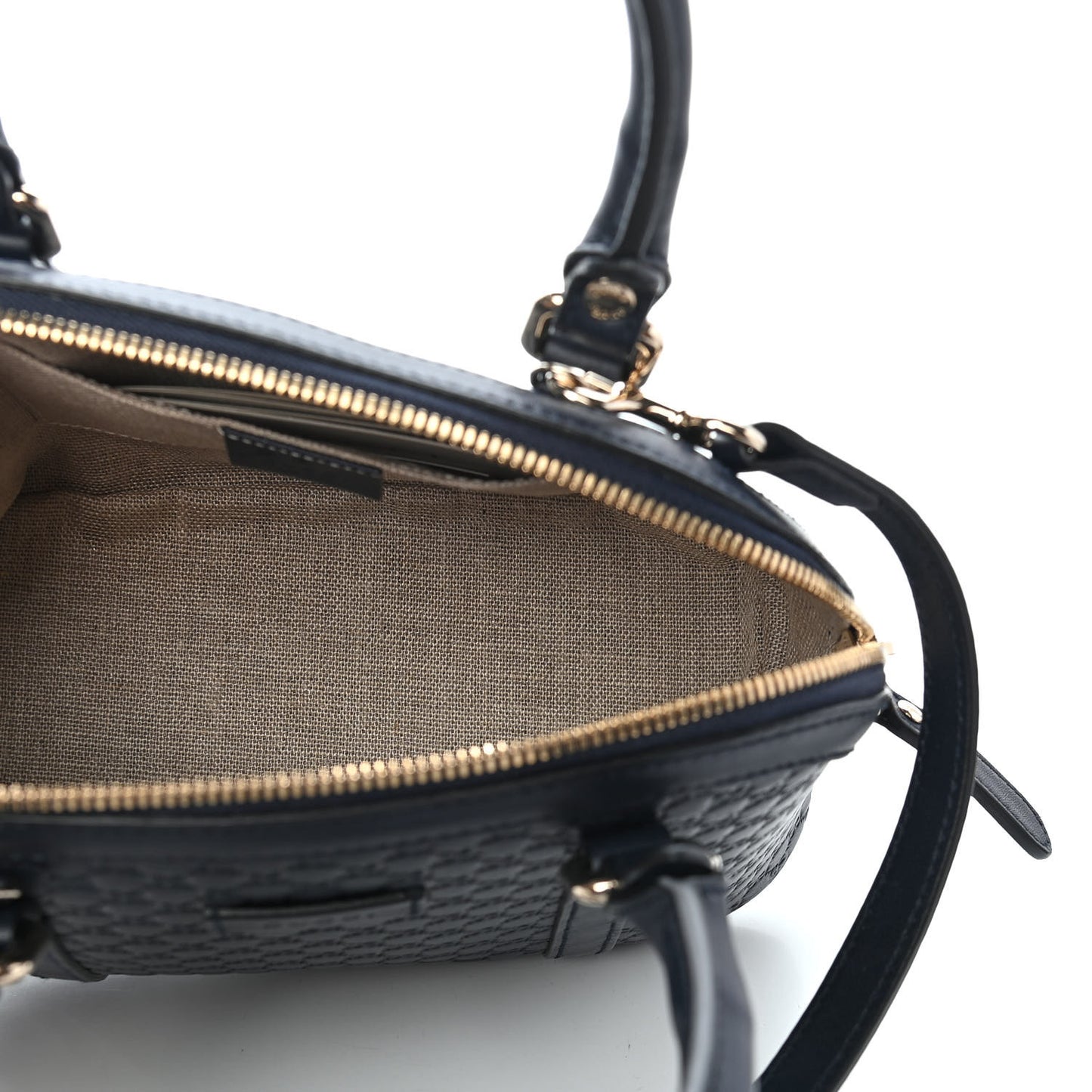 Soft Microguccissima Mini Dome Bag Blue