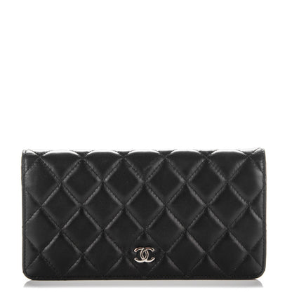 Chanel Lambskin Quilted Yen Wallet Black 1 of 7