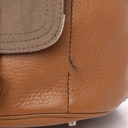 Burberry Canvas Mega Check Medium Kelshall Traveller Hobo Saddle Brown 10 of 12