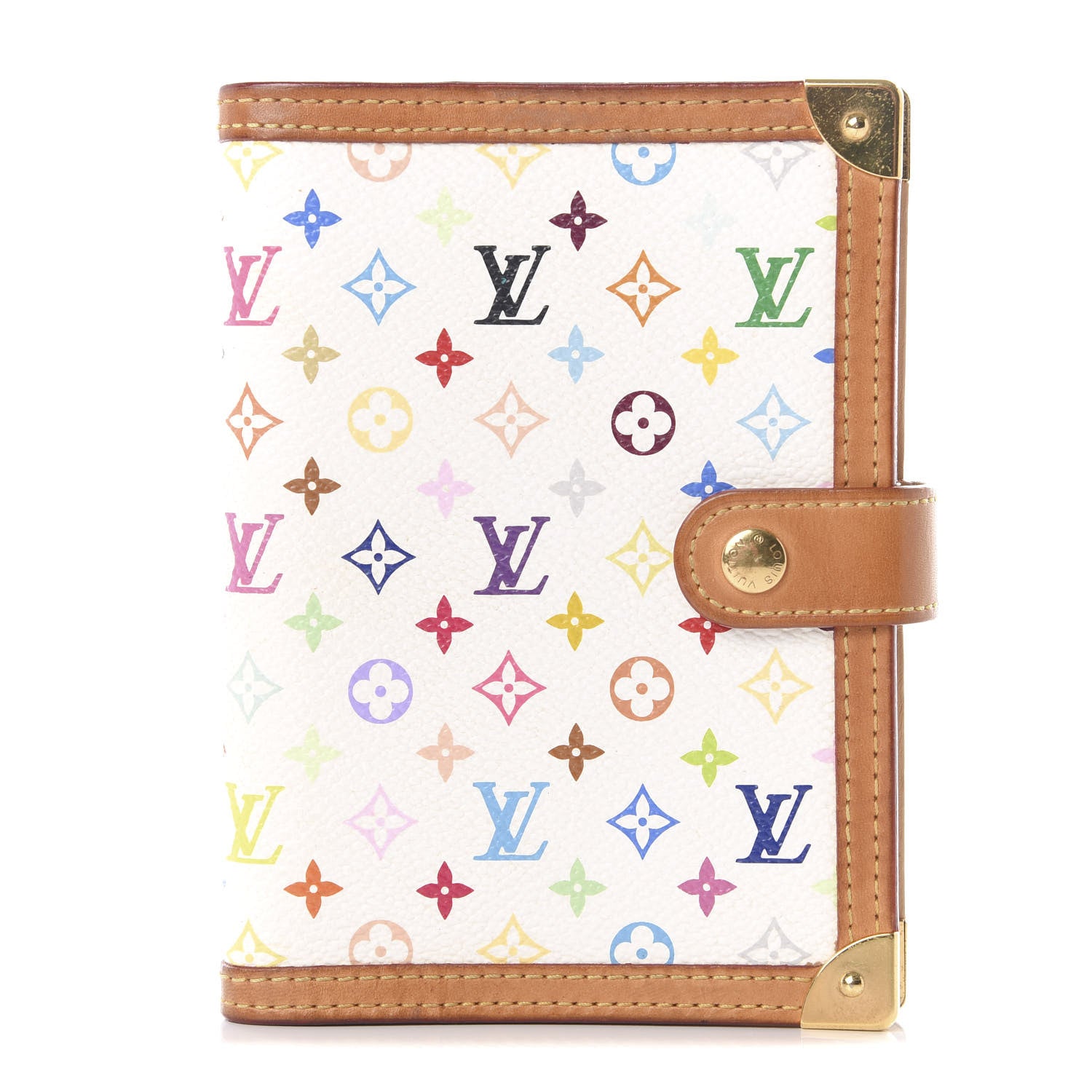 Louis Vuitton Monogram Multicolor Small Ring Agenda Cover White 1 of 7