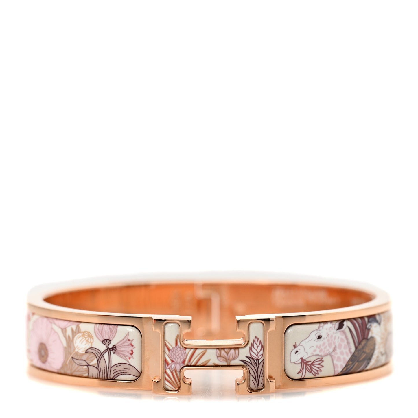 Enamel Printed Precious Paradise Narrow Clic Clac H Bracelet PM Faubourg