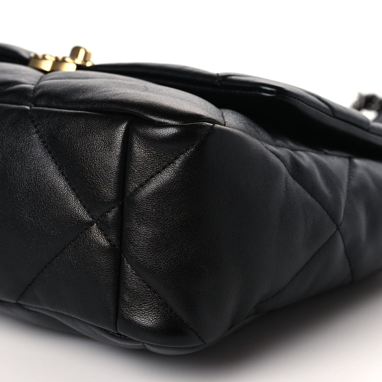 Lambskin Quilted Large Chanel 19 Flap Black