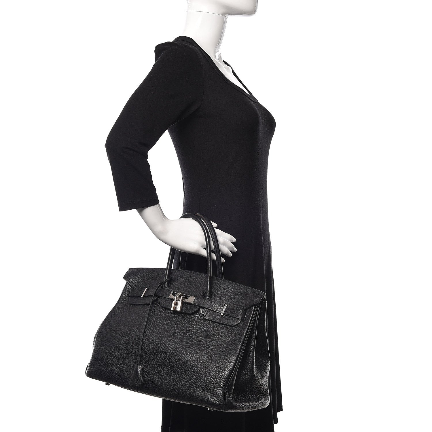 Hermes Taurillon Clemence Birkin 35 Black 2 of 40