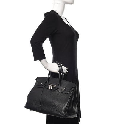 Hermes Taurillon Clemence Birkin 35 Black 2 of 40