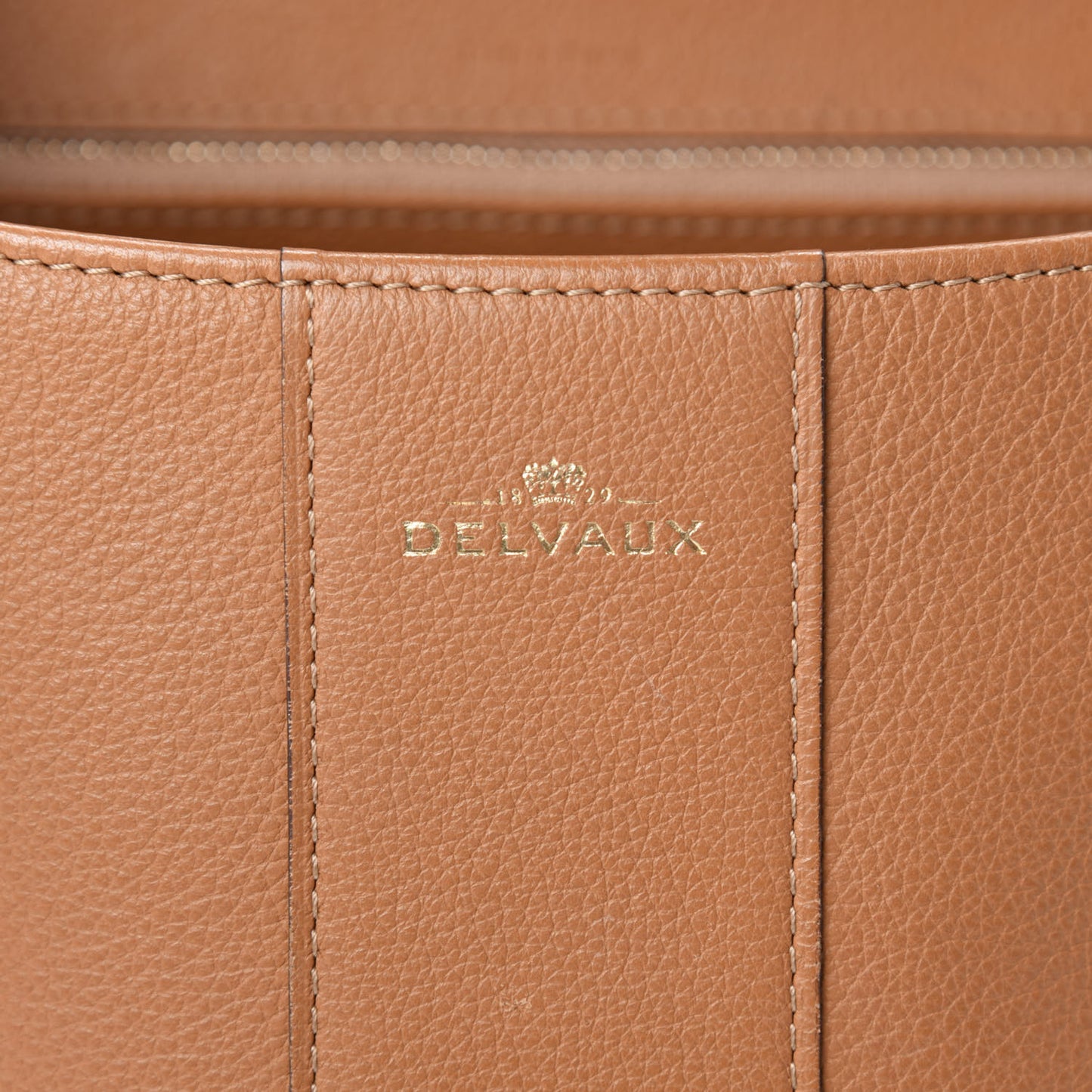 Grained Calfskin MM Brillant Satchel Natural