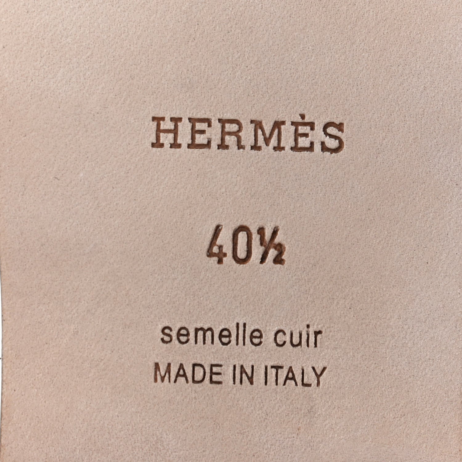 Hermes Box Calfskin Oran Sandals 40.5 White 8 of 10