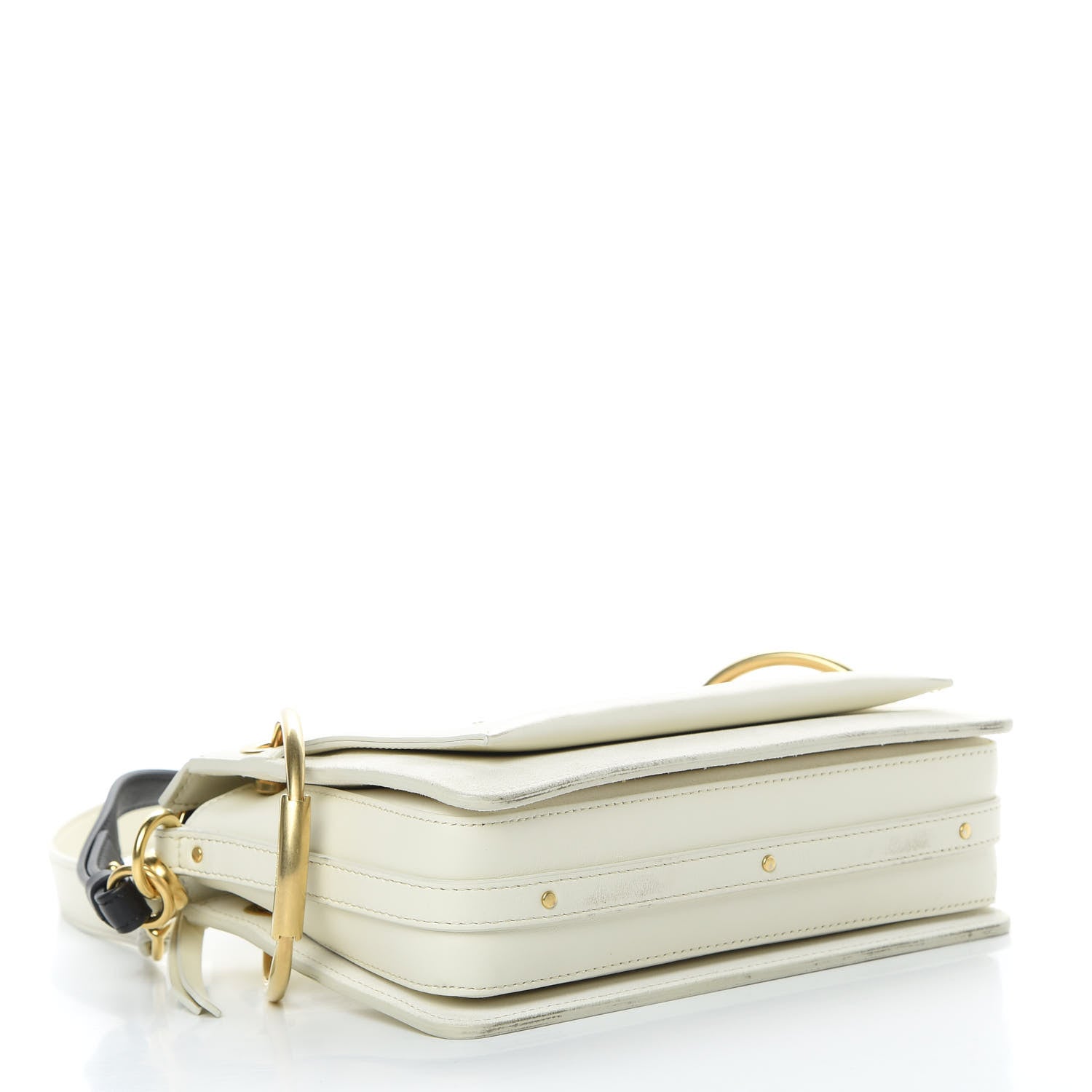 Chloe Calfskin Suede Small Roy Bag Natural White 4 of 15