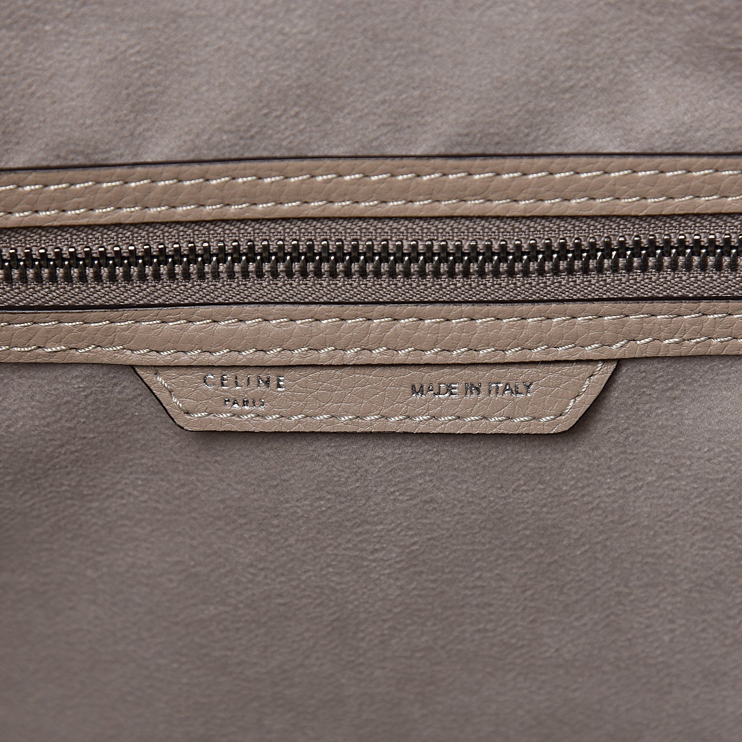 Celine Drummed Calfskin Mini Luggage Dune 6 of 11