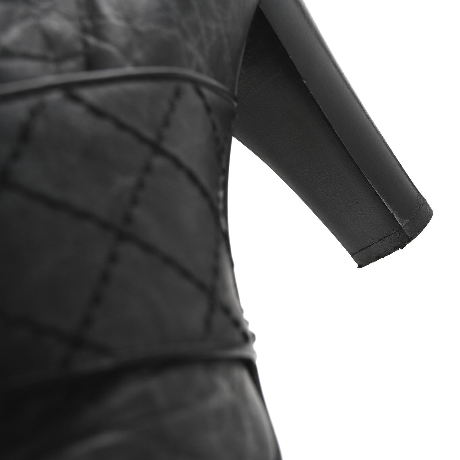Chanel Aged Calfskin Quilted Knee High CC Boots 38.5 Black 11 of 12