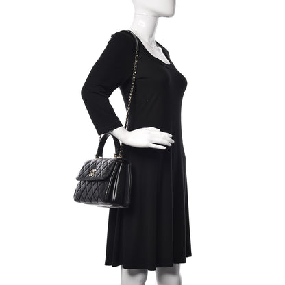 Chanel Lambskin Quilted Small Trendy CC Dual Handle Flap Bag Black 3 of 10