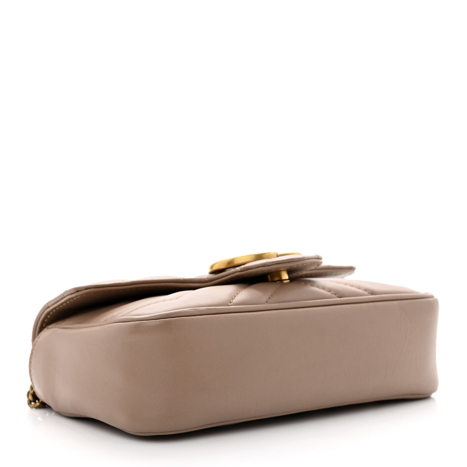 Gucci Calfskin Matelasse Super Mini GG Marmont Shoulder Bag Porcelain Rose 4 of 10