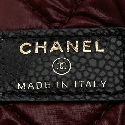 Chanel Caviar Quilted Large Cosmetic Case Black 6 of 7