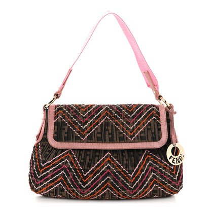 Fendi Zucca Cuoio Lucido Small Chef Shoulder Bag Tobacco Pink 1 of 10