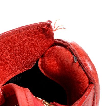 Balenciaga Agneau Cross Perforated City Ruby Red 38 of 38