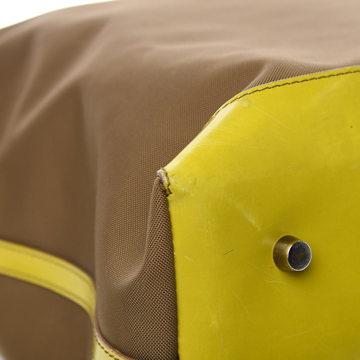 Nylon Patent Tote Green