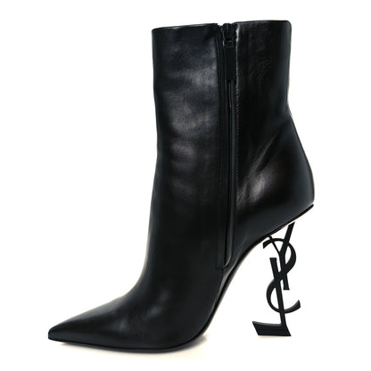 Saint Laurent Calfskin Opyum Ankle Boots 39 Black 1 of 10