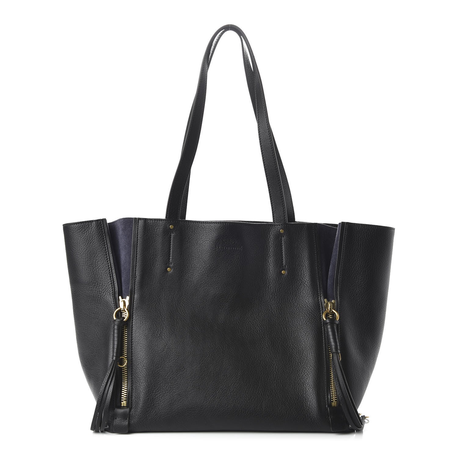 Chloe Smooth Calfskin Medium Milo Shopping Tote Black 1 of 9