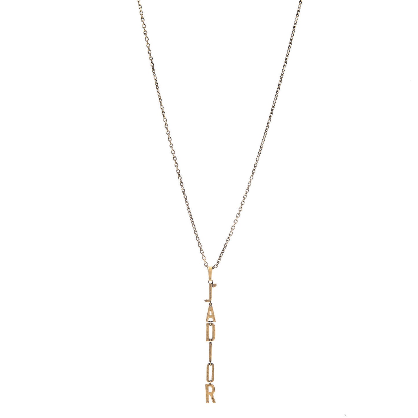 Metal J’Adior Long Necklace Aged Gold
