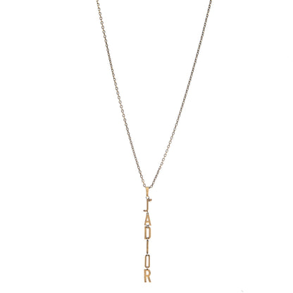 Christian Dior Metal J’Adior Long Necklace Aged Gold 1 of 8