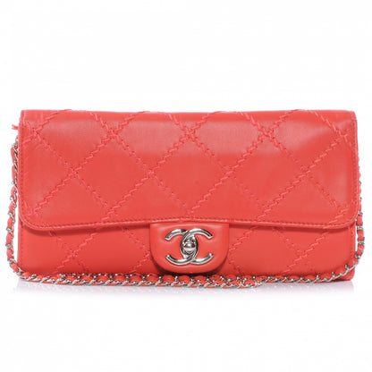 Chanel Calfskin Ultimate Stitch Clutch Flap Red 1 of 9
