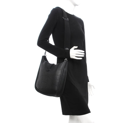 Hermes Taurillon Clemence Evelyne III PM Black 2 of 7
